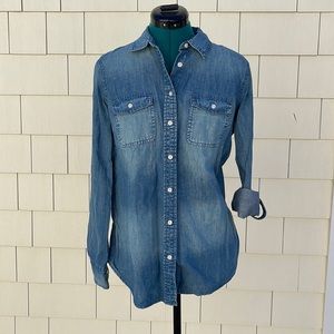 Talbots chambray blouse